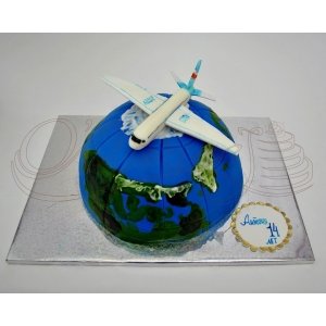 Торт "Кругосветное путешествие на самолете"